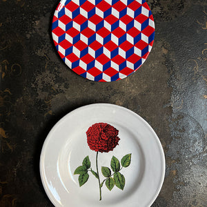 Astier de Villatte Tricolor Cubes Plate