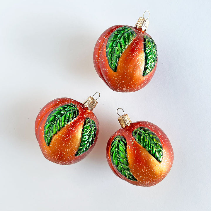 Orchard Peach Glass Ornament