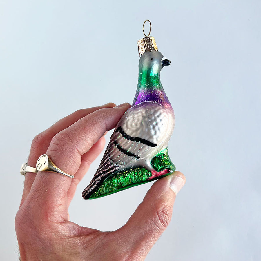 Venice Pigeon Glass Ornament