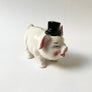 Vintage Pig in a Top Hat Ceramic Coin Bank Made in Japan