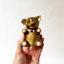 Vintage Metal Seated Piggy Bank with Gems & Bow Tie