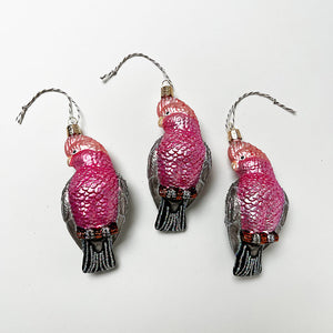 Pink Cockatoo Glass Ornament