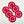 Hand Crochet Coaster Set (pink & red)