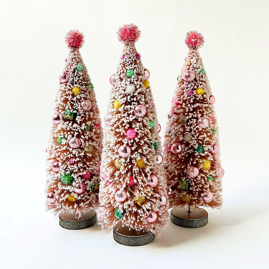 Sparkle Pink Holiday Bristle Tree: Extra Large