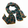 Teal, Red, Yellow, Black Plaid Flannel Scarf