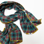 Teal, Red, Yellow, Black Plaid Flannel Scarf