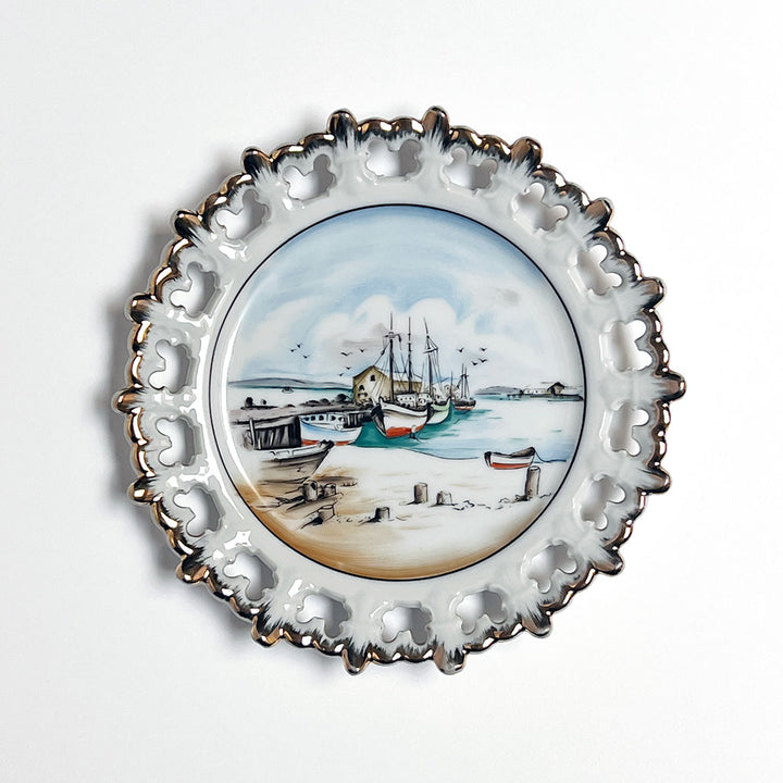 Vintage Souvenir Seaside Nautical Ceramic Plate