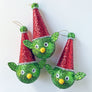 PATCH NYC Green Elf with a Party Hat Paper Mache Ornament