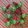 PATCH NYC Green Elf with a Party Hat Paper Mache Ornament
