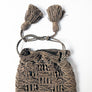 Vintage Macrame Drawstring Pouch Purse with Tassels