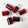 Vintage Cordial Glasses Red & Clear Made in France (Set of 6)
