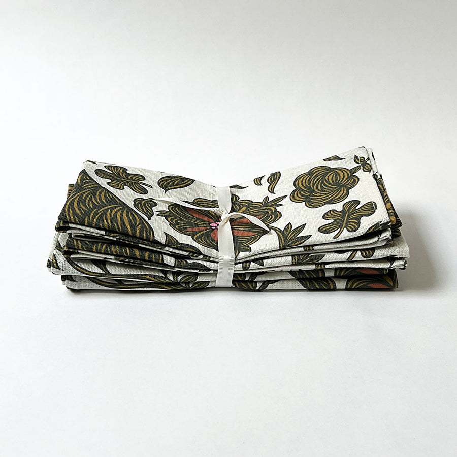 PATCH NYC Regal Bird Spice Linen Napkins (Set of 4)