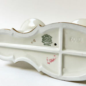Vintage Porcelain Triple Candle Holder Made in Bavaria