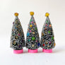 Retro Holiday Bristle Tree: Pink Base Medium