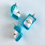 Diamond Ring in a Blue Box Glass Ornament