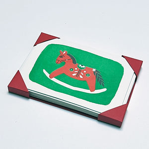 Holiday Notecard Set: Rocking Horse