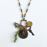 PATCH NYC Treasure Necklace: Charm Cluster with Vintage 1917 Athletic Prize Metal