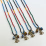 Color Block Beaded Necklace with Rustic Anchor Charm