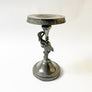 Aesthetic Movement Silver Plated Metal Candle Holder with Crane and "M" Monogram