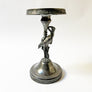Aesthetic Movement Silver Plated Metal Candle Holder with Crane and "M" Monogram