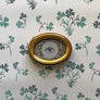 Don Carney Brown Right Eye - Art Print with Marble Border in Vintage Oval Frame