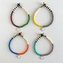 Happy Face Beaded Bracelet (Brown & Green)