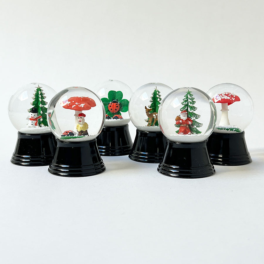 Mini Snow Globe with Clover & Lady Bugs Made in Austria