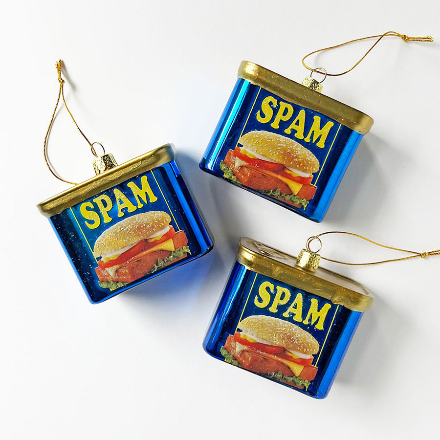 Spam Canned Ham Glass Ornament
