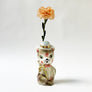 Vintage Squirrel with Bowler Hat & Cane Ceramic Vase Made in Japan