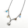 PATCH NYC Treasure Necklace: Sterling Silver Engraved COURAGE Locket & Rhinestone Lucky Horseshoe