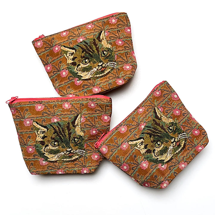 Nathalie Lete Zip Pouch: Tabby Cat