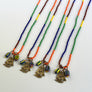 Color Block Beaded Necklace with Tall Ship Charm