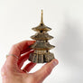 Vintage Pagoda Metal Incense Burner Made in Japan