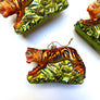 Tiger in the Jungle Glass Ornament