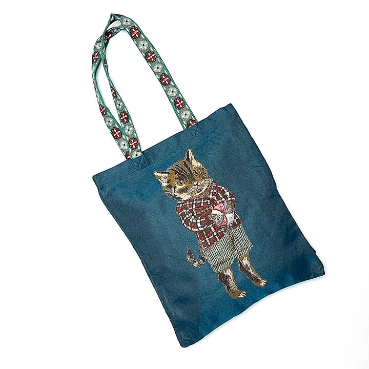 Nathalie Lete Tote Bag: Cat with a Ball