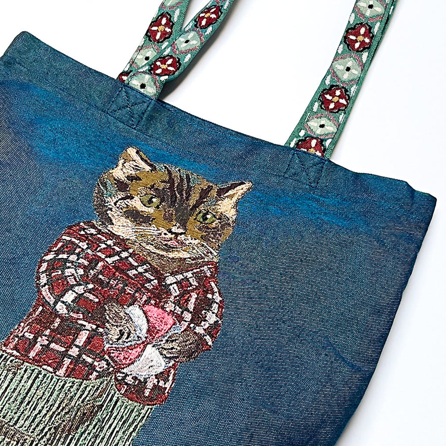 Nathalie Lete Tote Bag: Cat with a Ball