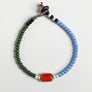 Trade Bead Bracelet (Olive & Periwinkle)
