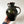 Vintage Black, Brown & Green Studio Pottery Pitcher