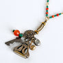 PATCH NYC Treasure Necklace: Charm Cluster with Vintage Watch Fob Seal Stamp