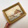 Waves and Rocks - Original Painting on Board in Frame