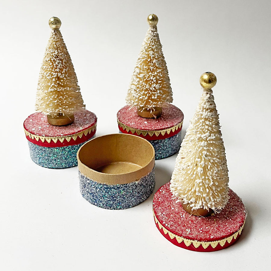 PATCH NYC White Bristle Tree Decorative Gift Box