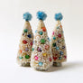 Sparkle White Bristle Tree with Blue Pom Pom: Large