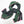 PATCH NYC Forest Green with Grey Pinstripe Mixed Fabric Scarf