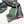 PATCH NYC Forest Green with Grey Pinstripe Mixed Fabric Scarf