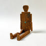 Vintage Articulated Wooden Man Figurine