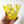 Vintage Yellow Striped Glass Ruffle Bowl