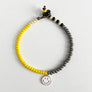 Happy Face Beaded Bracelet (Yellow & Grey)