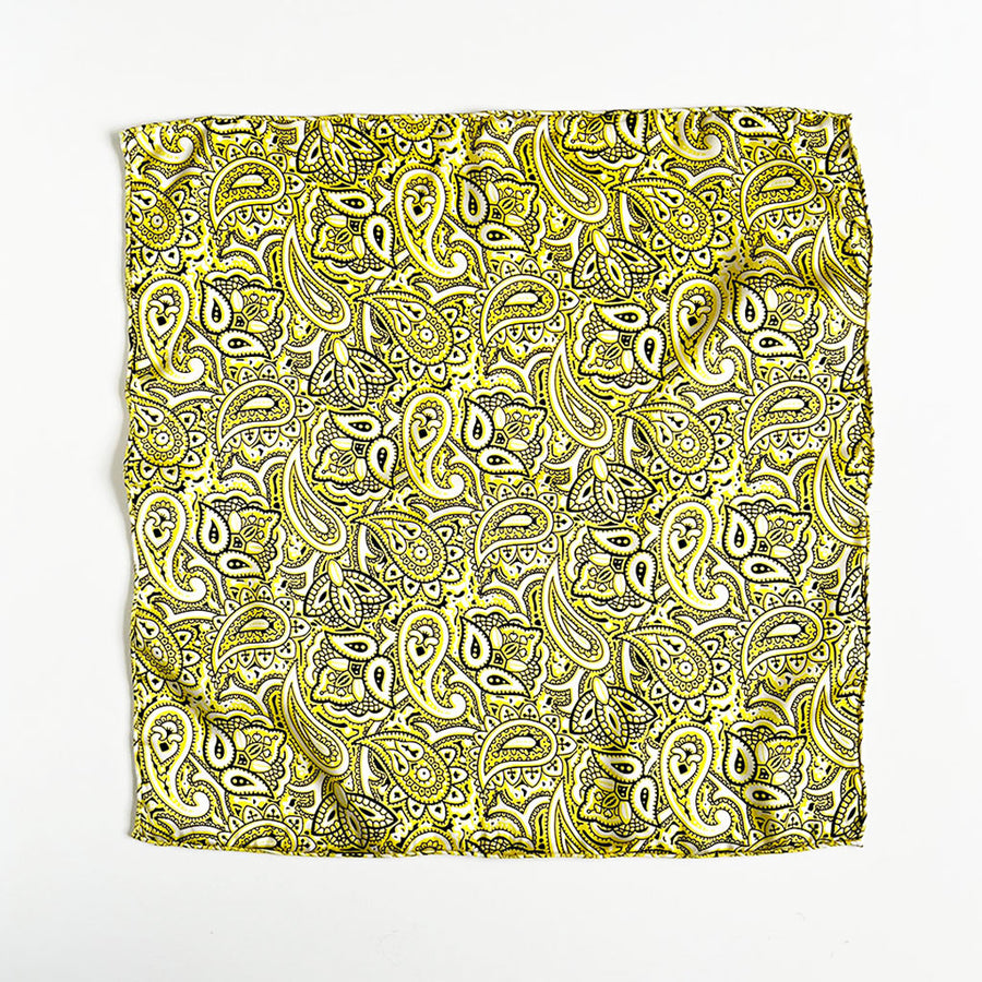 PATCH NYC Yellow Bandana Silk Neckerchief