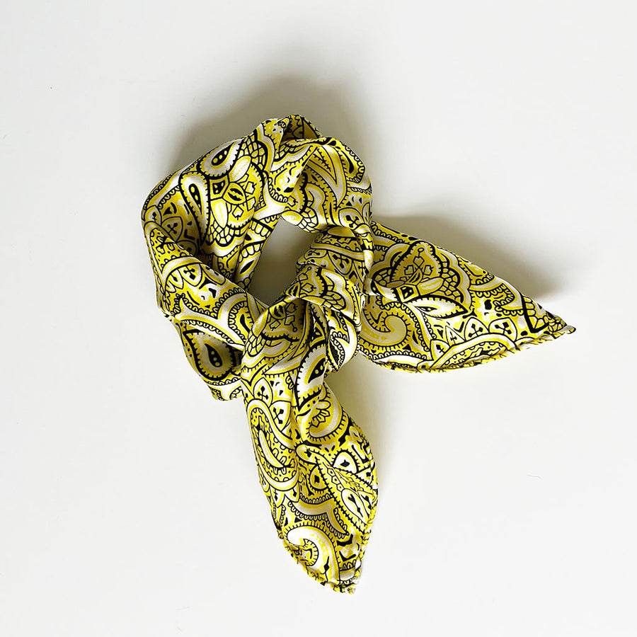 PATCH NYC Yellow Bandana Silk Neckerchief