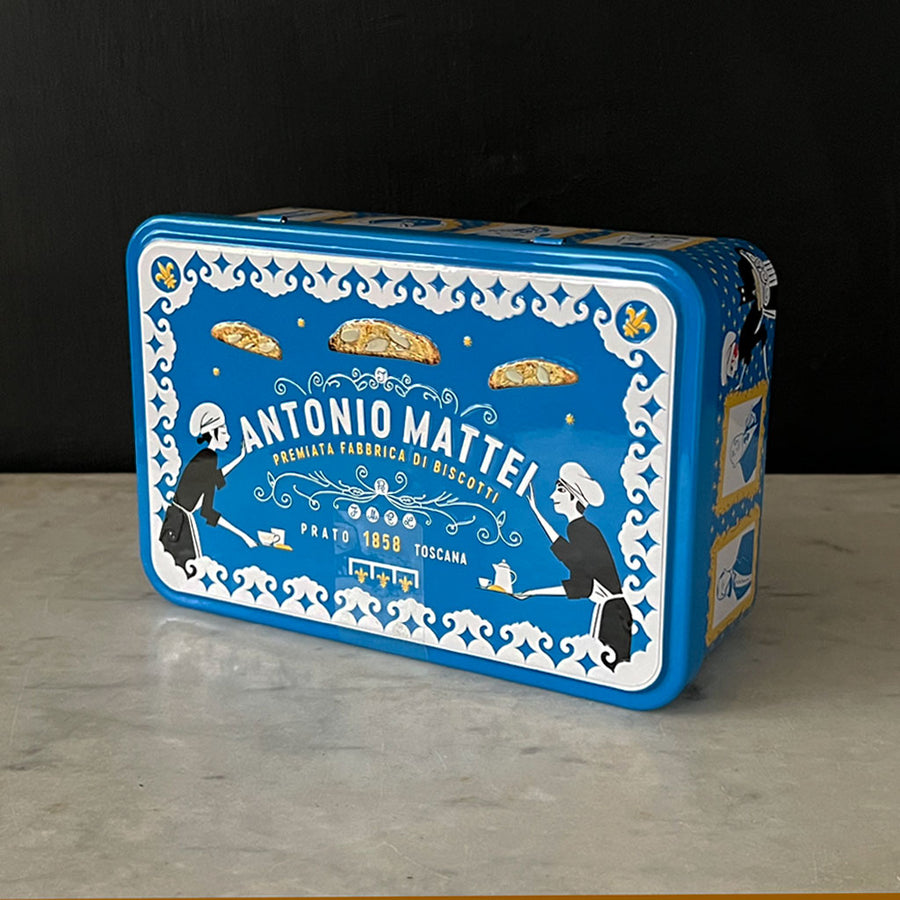 Antonio Mattei Almond Biscotti Special Edition Blue Tin Box